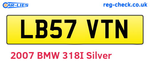 LB57VTN are the vehicle registration plates.