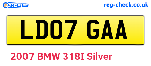 LD07GAA are the vehicle registration plates.