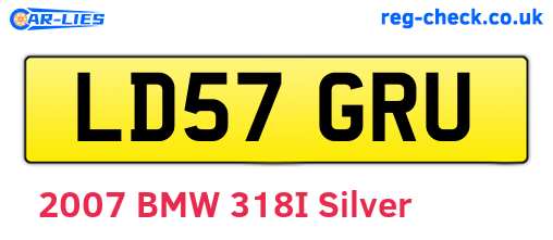LD57GRU are the vehicle registration plates.
