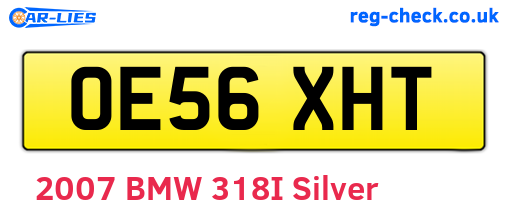 OE56XHT are the vehicle registration plates.