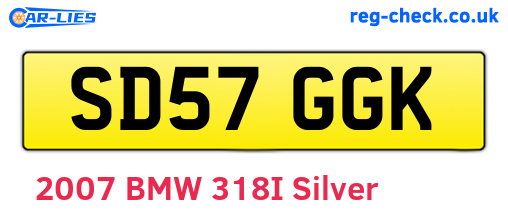 SD57GGK are the vehicle registration plates.