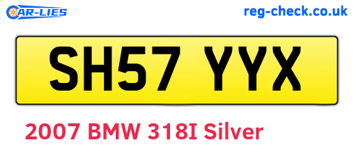 SH57YYX are the vehicle registration plates.