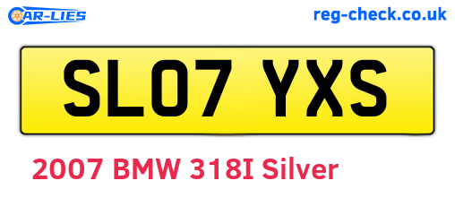SL07YXS are the vehicle registration plates.