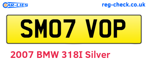 SM07VOP are the vehicle registration plates.