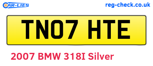 TN07HTE are the vehicle registration plates.