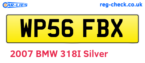 WP56FBX are the vehicle registration plates.