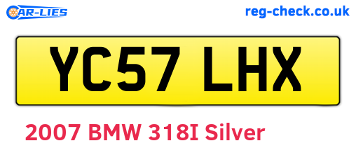 YC57LHX are the vehicle registration plates.