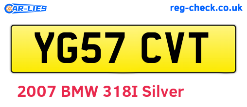 YG57CVT are the vehicle registration plates.