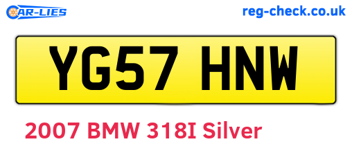 YG57HNW are the vehicle registration plates.