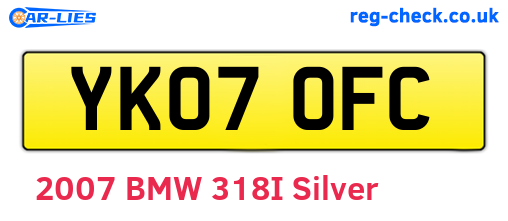 YK07OFC are the vehicle registration plates.