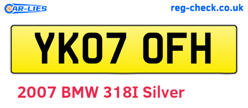 YK07OFH are the vehicle registration plates.