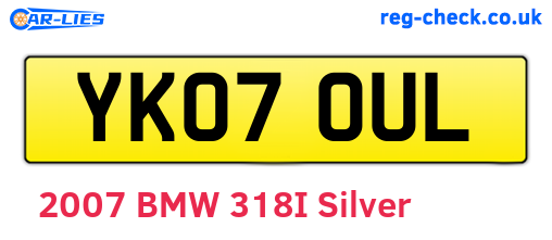 YK07OUL are the vehicle registration plates.