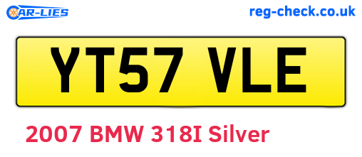 YT57VLE are the vehicle registration plates.