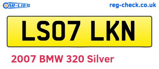LS07LKN are the vehicle registration plates.