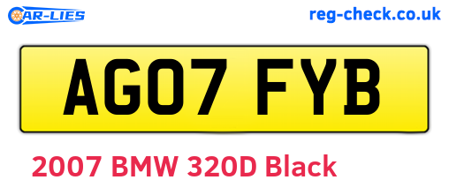 AG07FYB are the vehicle registration plates.