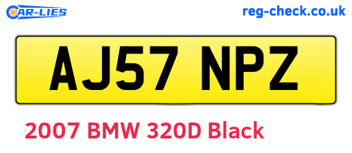 AJ57NPZ are the vehicle registration plates.