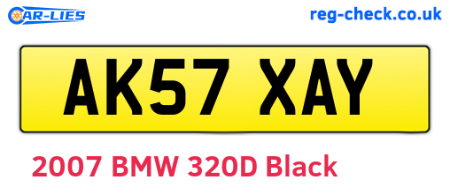 AK57XAY are the vehicle registration plates.
