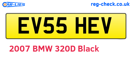 EV55HEV are the vehicle registration plates.