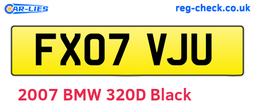 FX07VJU are the vehicle registration plates.