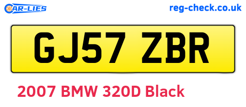 GJ57ZBR are the vehicle registration plates.
