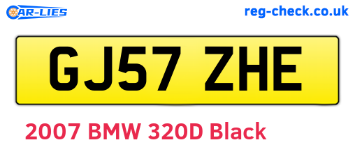 GJ57ZHE are the vehicle registration plates.