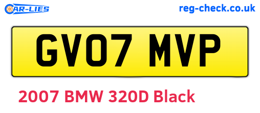 GV07MVP are the vehicle registration plates.