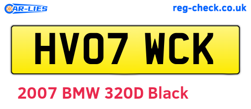 HV07WCK are the vehicle registration plates.