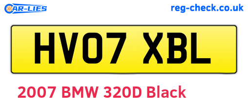 HV07XBL are the vehicle registration plates.