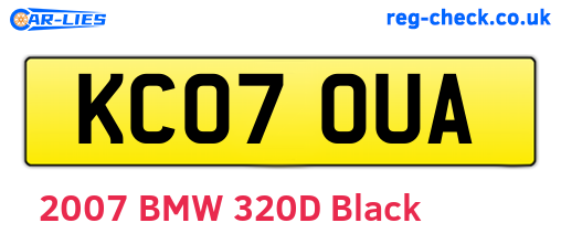 KC07OUA are the vehicle registration plates.