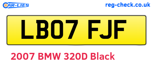 LB07FJF are the vehicle registration plates.