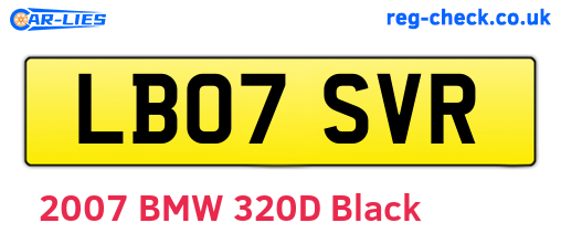 LB07SVR are the vehicle registration plates.