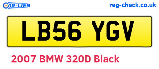 LB56YGV are the vehicle registration plates.