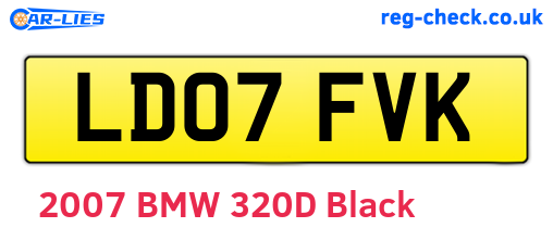 LD07FVK are the vehicle registration plates.