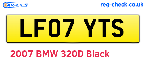 LF07YTS are the vehicle registration plates.