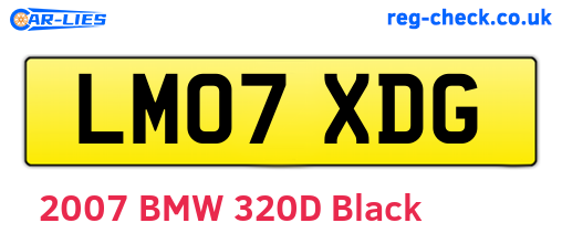 LM07XDG are the vehicle registration plates.