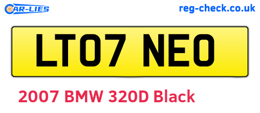 LT07NEO are the vehicle registration plates.