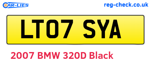 LT07SYA are the vehicle registration plates.