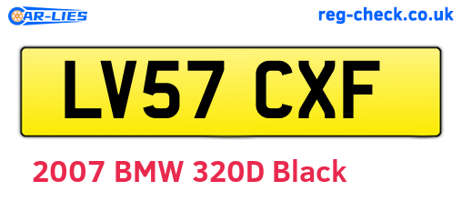 LV57CXF are the vehicle registration plates.