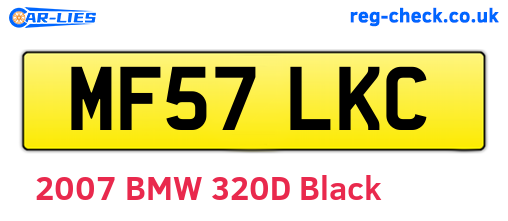 MF57LKC are the vehicle registration plates.