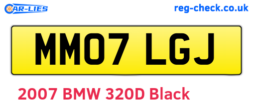 MM07LGJ are the vehicle registration plates.