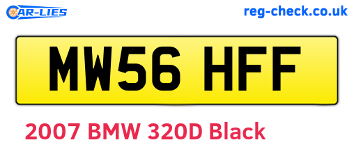 MW56HFF are the vehicle registration plates.