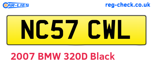 NC57CWL are the vehicle registration plates.