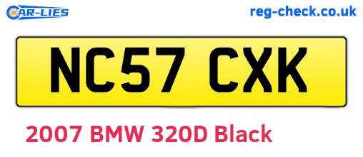 NC57CXK are the vehicle registration plates.