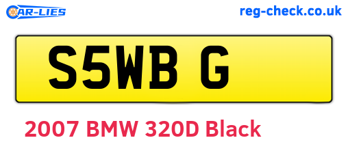S5WBG are the vehicle registration plates.