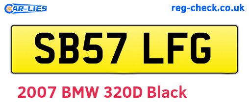 SB57LFG are the vehicle registration plates.