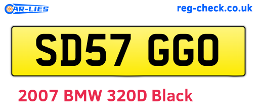 SD57GGO are the vehicle registration plates.