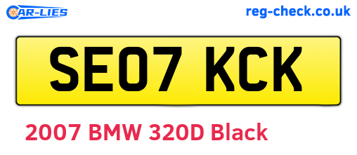 SE07KCK are the vehicle registration plates.