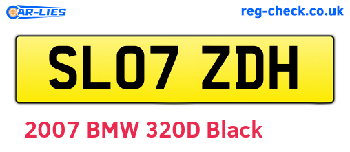 SL07ZDH are the vehicle registration plates.