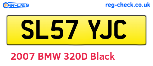 SL57YJC are the vehicle registration plates.
