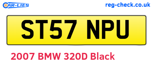 ST57NPU are the vehicle registration plates.